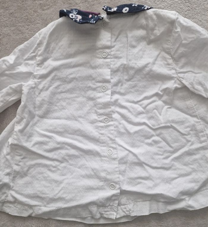 Ensemble Blouse ML légère blanche & short marine à fleurs - 18M - Sergent Major (BE avec defauts)) - photo numéro 15