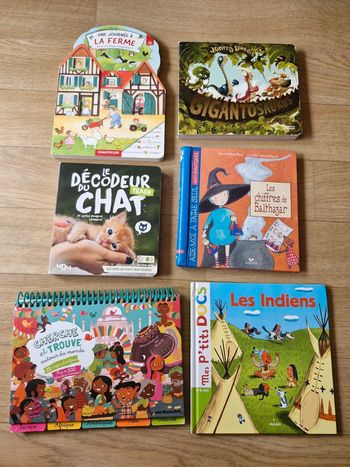 Lot de 6 livres pour enfants de 3/5 ans