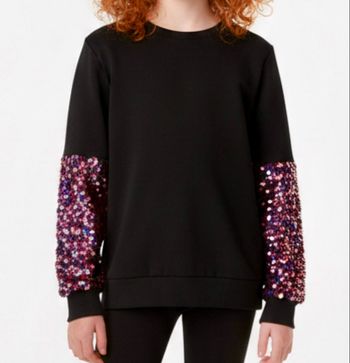 Sweat avec sequins aux manches 