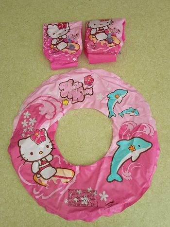 Bouée + 2 brassards Hello Kitty