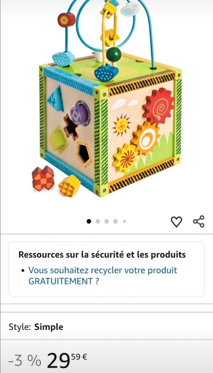 Cube bloc d'activités en bois - photo numéro 6