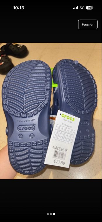 Crocs enfant bleu taille 30
