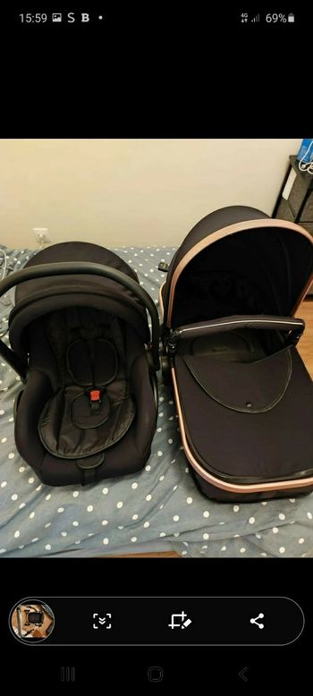 Poussette 3en1 face parents/ route