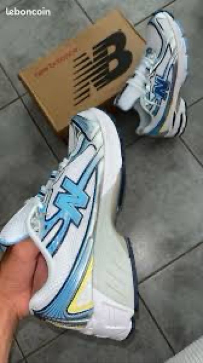 New Balance 740 rétro bleu gris jaune blanc 35 - photo numéro 4