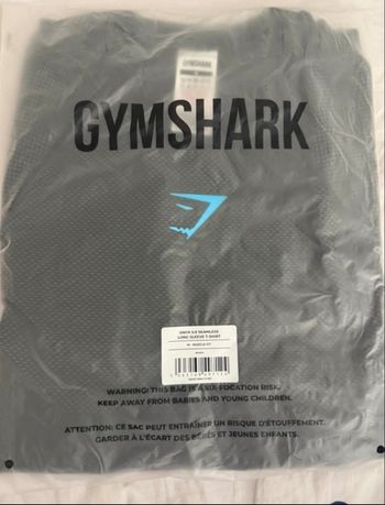 Gymshark Onyx 5.0 Seamless Long Sleeve T- Shirt - Black/Onyx Grey