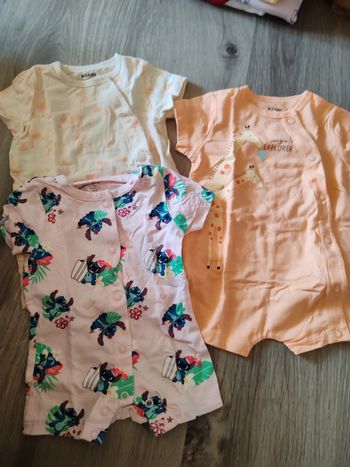 Lot de 3 conbinaison short.