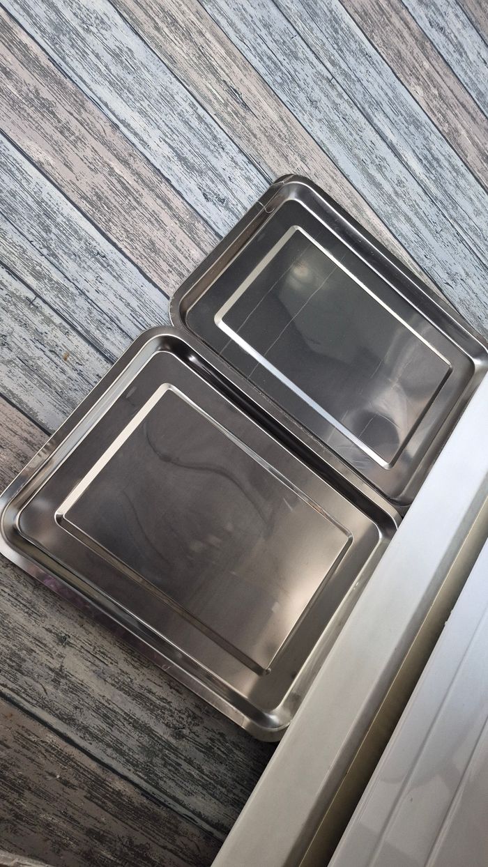 Lot de 2 plats à four rectangulaires en inox - photo numéro 6