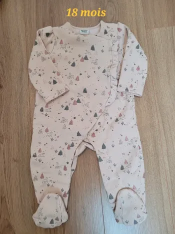 Pyjama fille chaud tape à l'œil