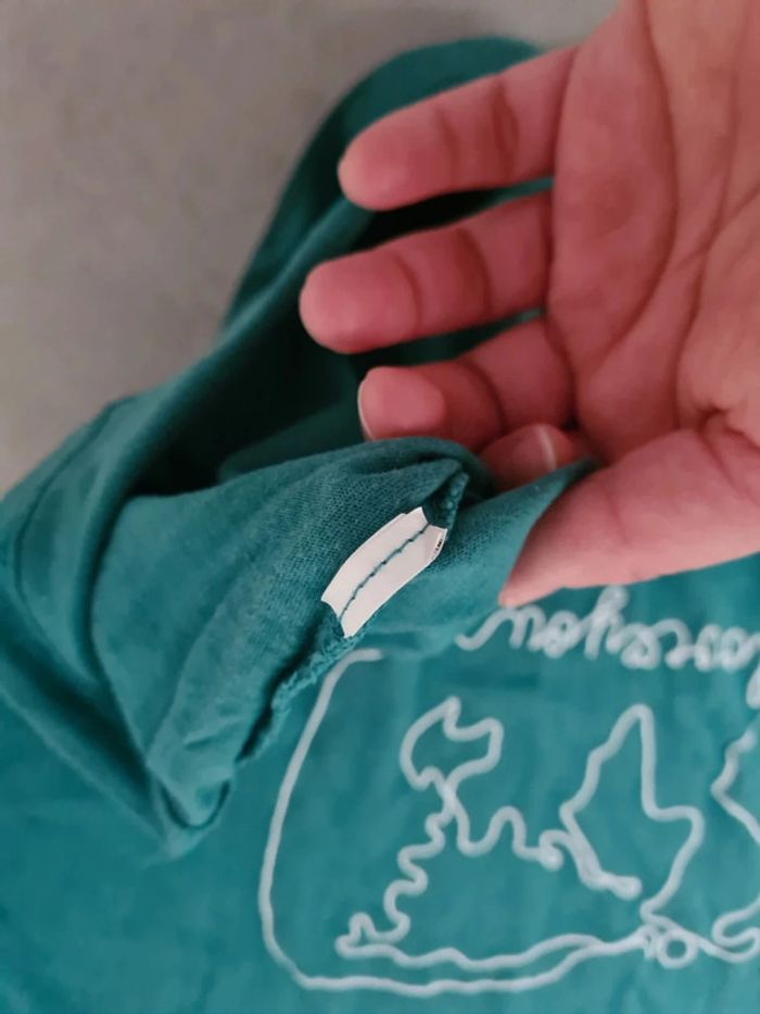 T-shirt vert basic Tex Taille S - photo numéro 4