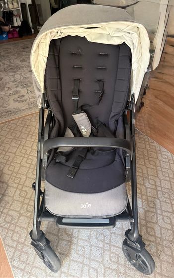 Duo poussette joie chrome et nacelle