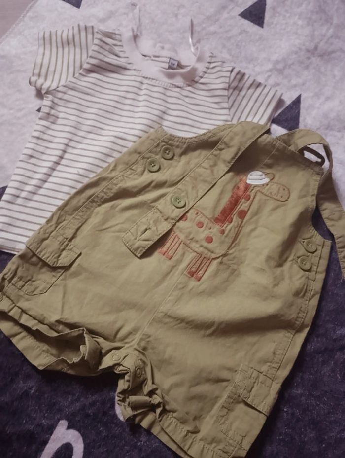 Salopette short girafe