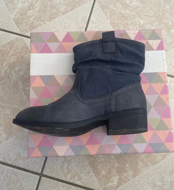 Bottines bleu jeans taille 36 - photo numéro 3