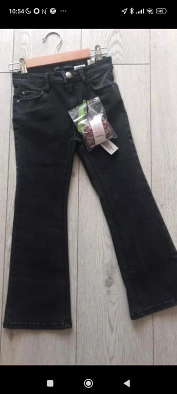 Pantalon jean stretch évasé 10/12 ans - photo numéro 3