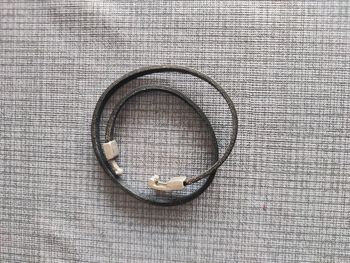 Bracelet simili cuir argent fantaisie