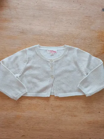 Boléro doré fille du pareil au même 12 mois neuf sans étiquette