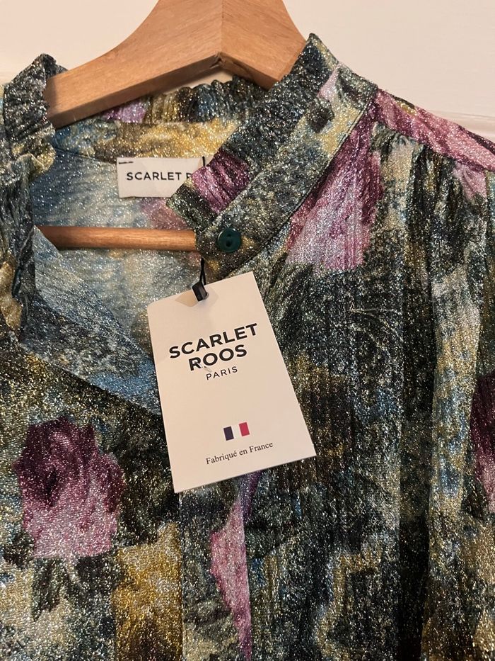 Chemise Scarlett Roos – Fabrication française, imprimé lumineux, neuve - photo numéro 3