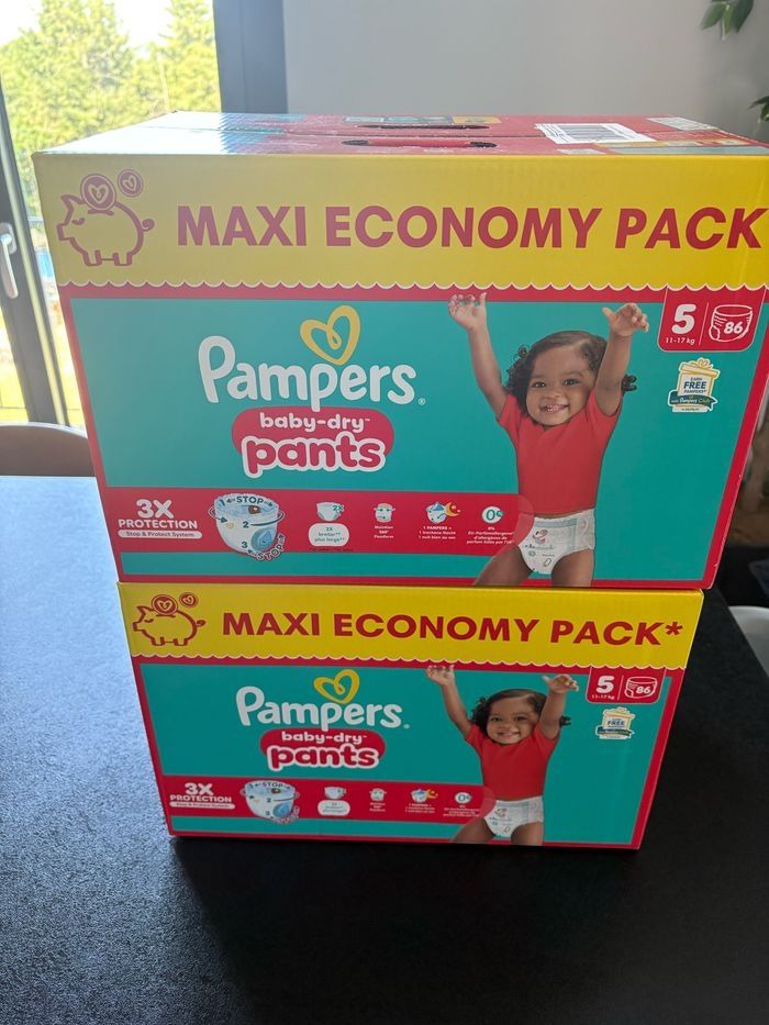 Taille 5 Pampers Baby Dry Pants - Maxi Pack Economy