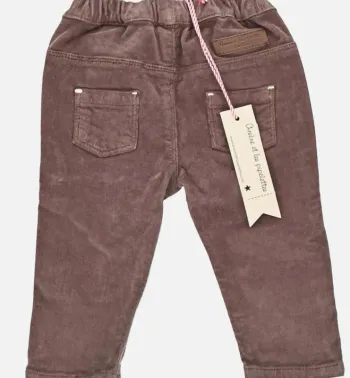 Pantalon 6 mois en velours côtelé Arsène et les pipelettes