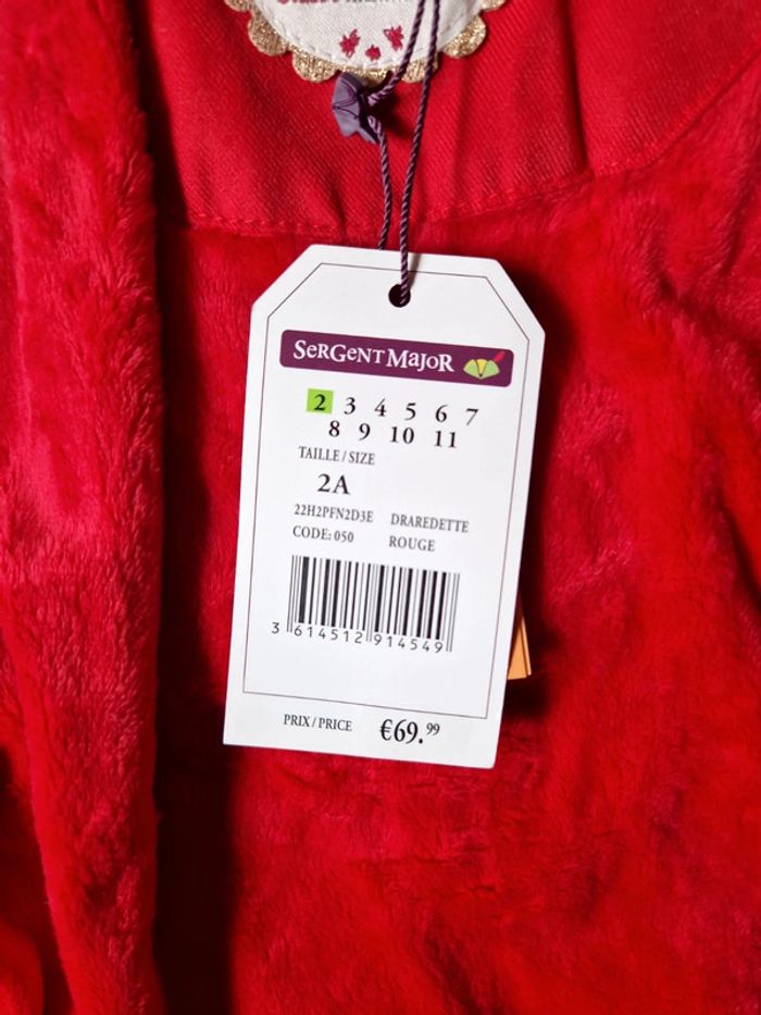 Magnifique veste doudoune rouge chaude 2 ans - photo numéro 5