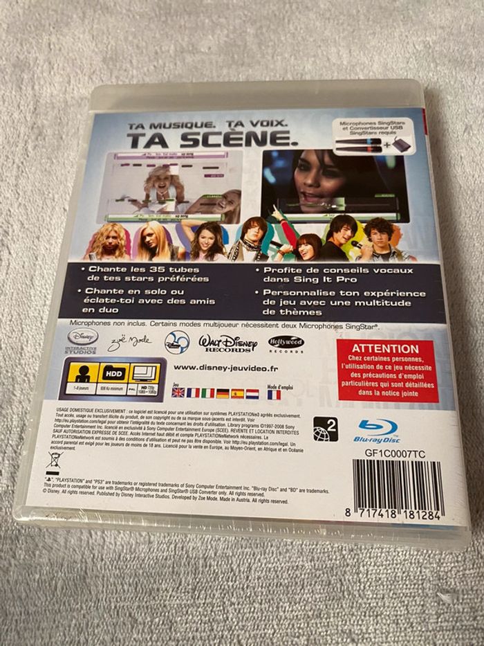 Jeu vidéo PlayStation 3 disney sing it (hannah Montana , camp rock) - photo numéro 2