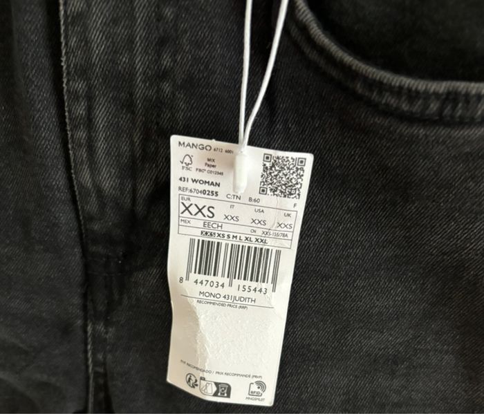 Combinaison jeans Mango neuve avec étiquette xxs - photo numéro 3