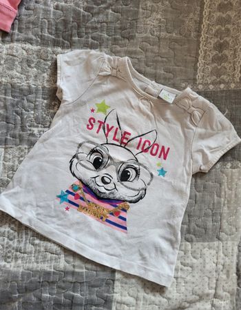 Tee shirt blanc disney 18 mois