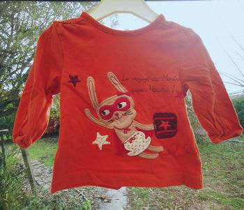 T-shirt manches longues orange