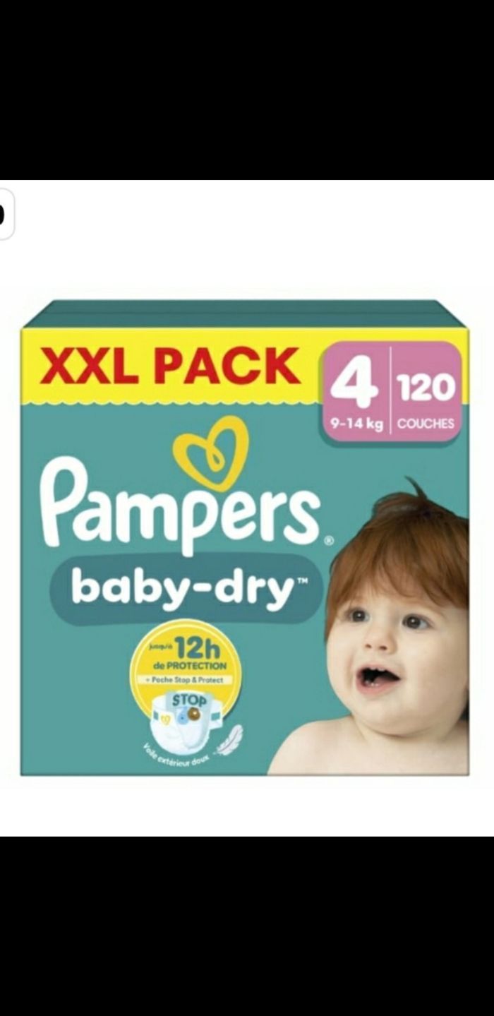 Carton neuf Pampers baby dry taille 4 (9-14kg) 120 couches
