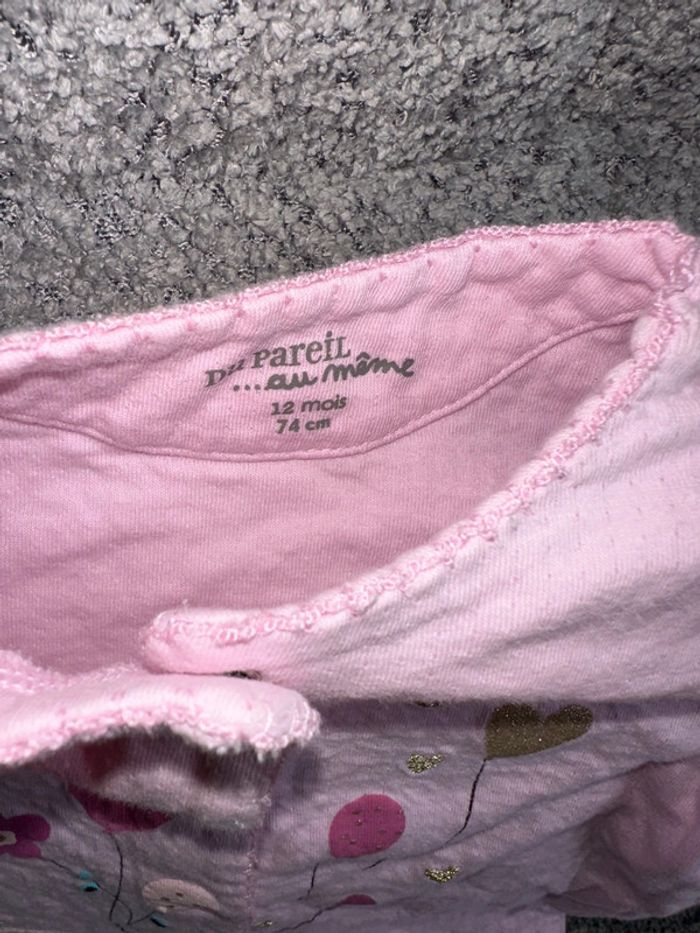 Pyjama / grenouillère rose Du Pareil Au Même - photo numéro 2