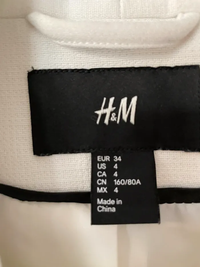 Blazer blanc cassé H&M - photo numéro 2