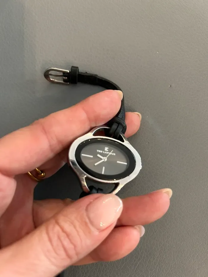 Ted lapidus montre, quartz acier, inoxydable et cuir - photo numéro 2