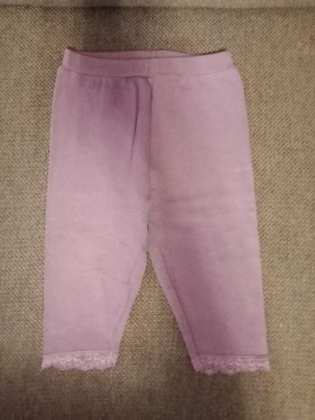 Legging violet dentelle