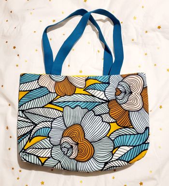 Tote Bag Petite Taille - Bleu/Jaune