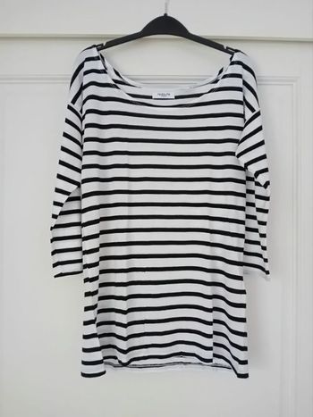 t-shirt marinière blanche la redoute 34/36
