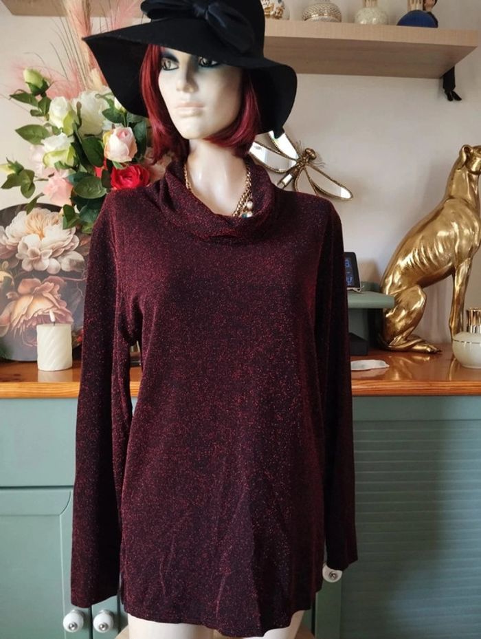🌹Blouse Scintillante Col Bénitier Vernal Paris T38/40🌹 - photo numéro 6