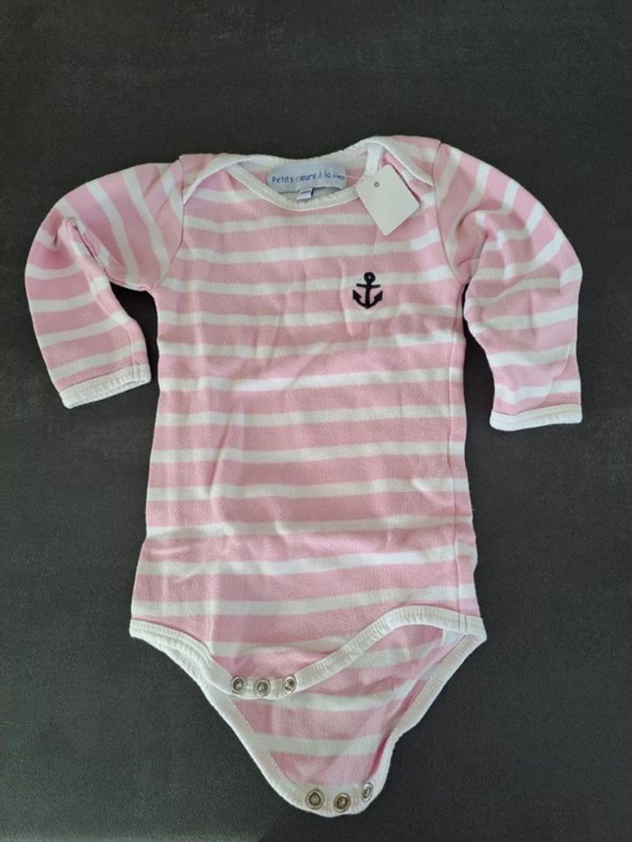 body 18m ligné rose
