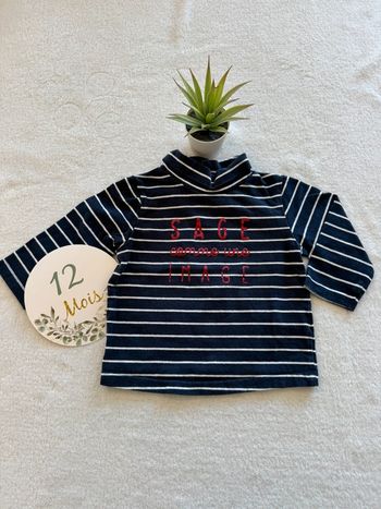 T-shirt manches longue col roulé