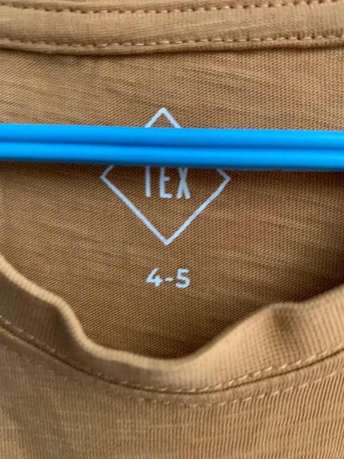 🧡 T-shirt manches longues garçon TEX moutarde – 4/5 ans (neuf) - photo numéro 3