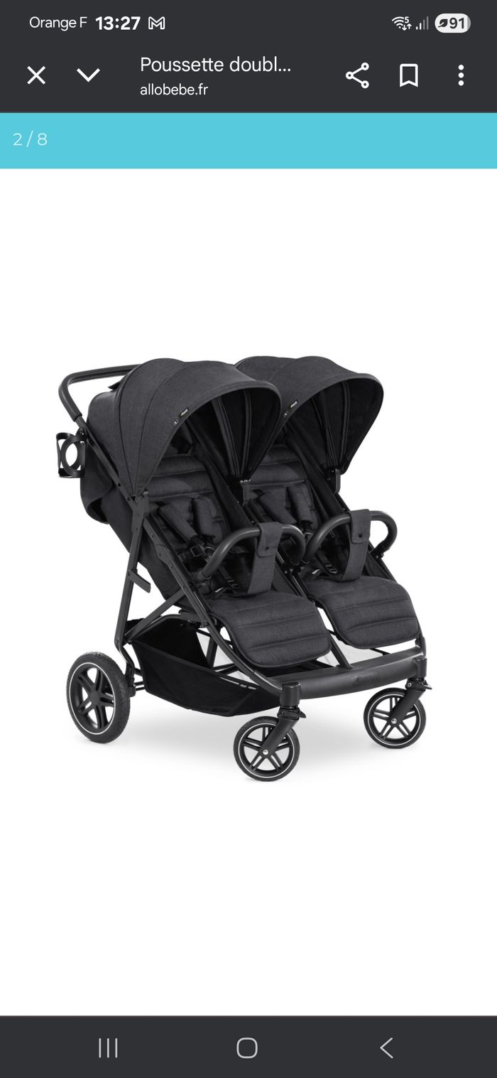 Poussette double hauck