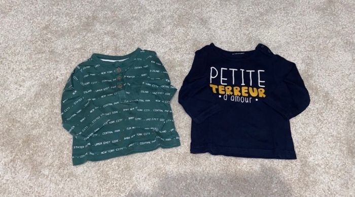 Lot de 2 tee-shirts - 1 mois 👶🏼