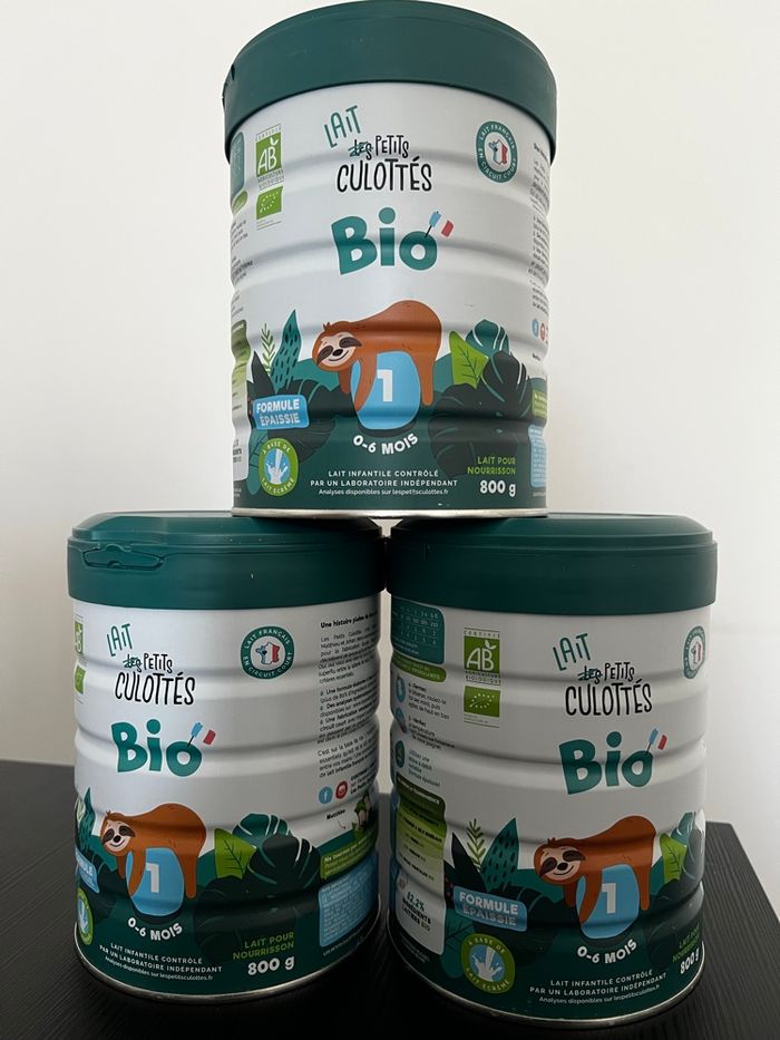 Lot lait infantile bio 1 er âge formule epaissie - LES PETITS CULOTTÉS