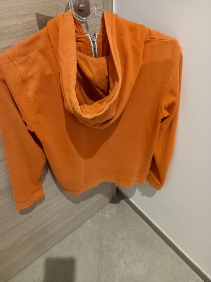 Gilet garçon orange à  capuche 14 ans - photo numéro 5