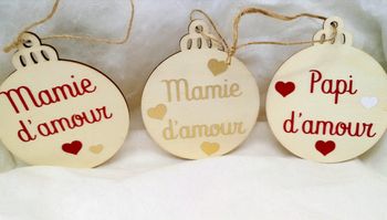 Boule de noël en bois