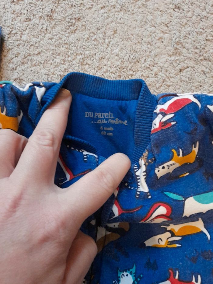 Pyjama bleu 6 mois - photo numéro 3