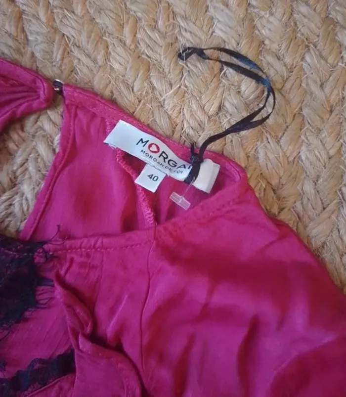 Blouse fluide Morgan couleur framboise taille 40 - 100% viscose - photo numéro 7