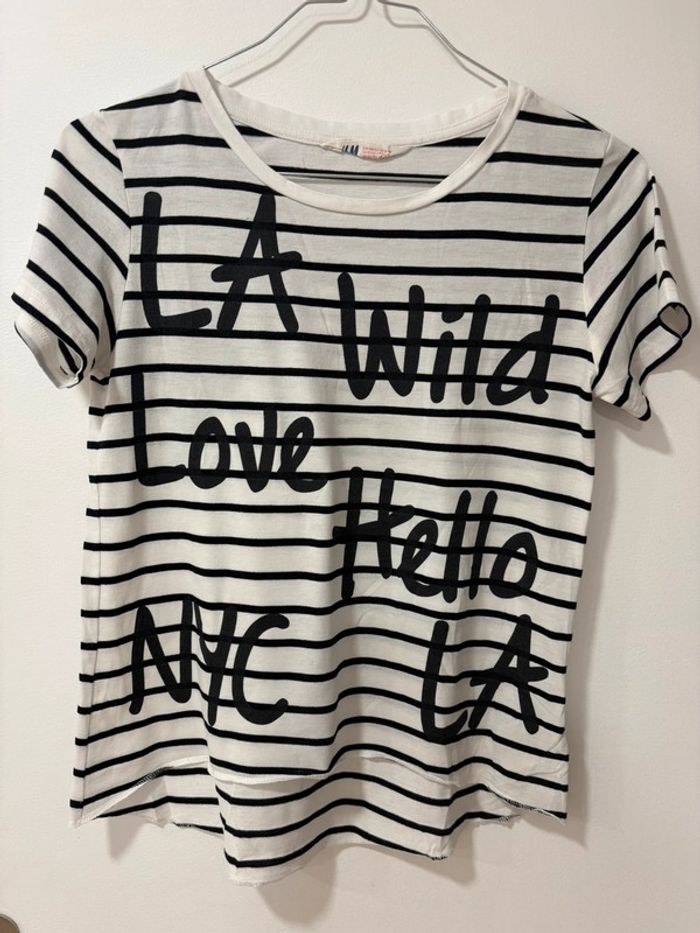 T-shirt MC H&M 10/12 ans fille