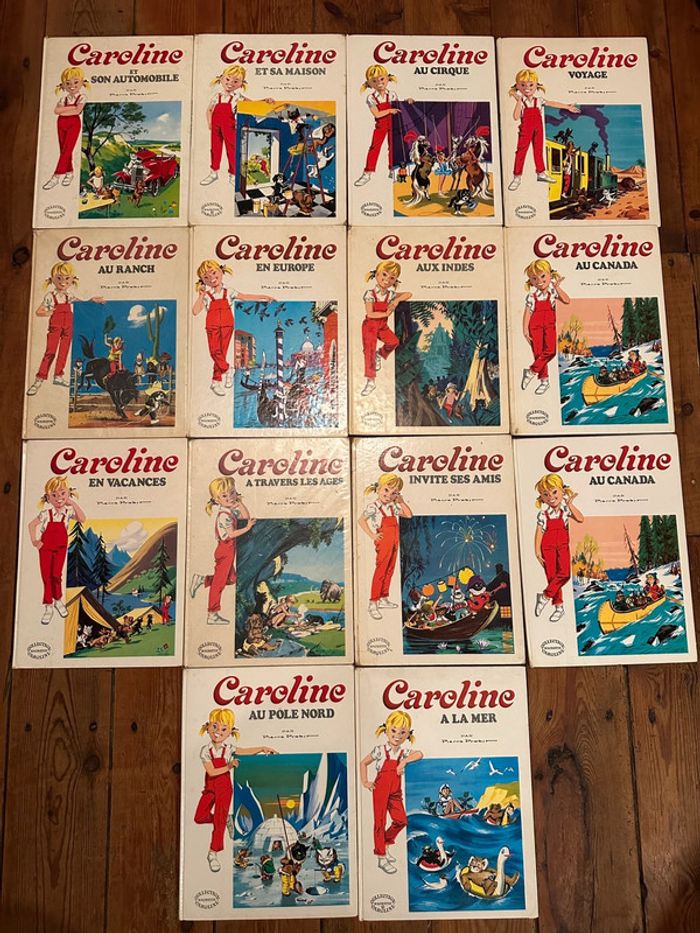 Bon état - Lot de 14 livres Caroline grands albums Hachette anciens bd