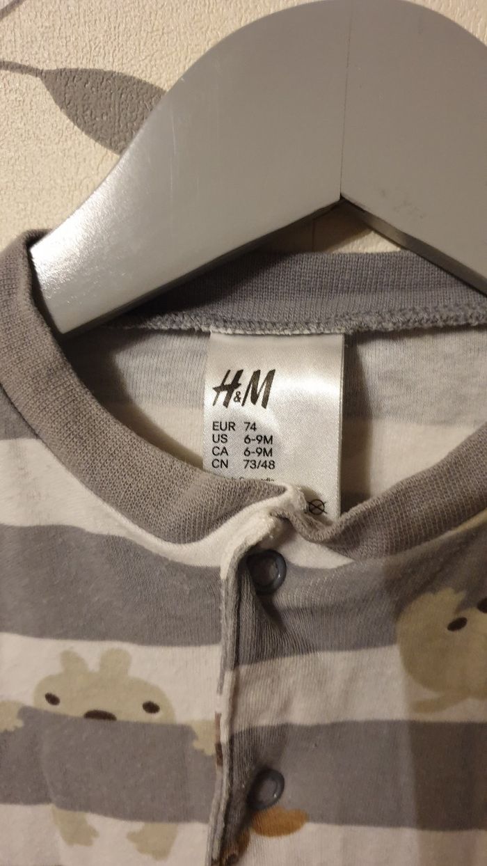 Pyjama fin mixte taille 6/9 mois marque H&M - photo numéro 3