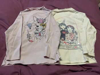 Lot de 2 t shirts manches longues fille 5 ans la compagnie des petits LCDP