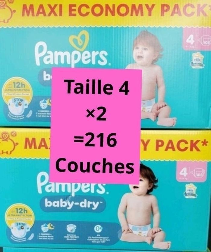 Couches pampers taille 4   ×2